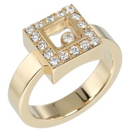 Chopard Happy Diamonds ring, size 12, 18K yellow gold with diamonds, approximately 10.8g, for women.