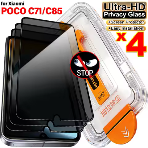 Anti-peep Tempered Glass Easy to Install Privacy Screen Protector For Xiaomi POCO C71 C85 Full Cover