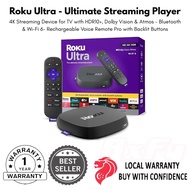 Roku Ultra 4K TV HDR10+ Dolby Vision Atmos WiFi 6 Voice Remote Pro Airplay Google Home Amazon Alexa 