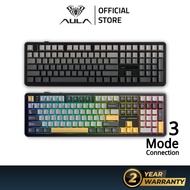 AULA F108 Customized Mechanical Keyboard 108 keys Bluetooth/2.4G/wired Hot swappable RGB 4000mAh