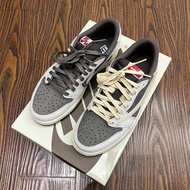 [Saclan] Suitable For Travis Scott AJ1 Low White Brown Reverse Mocha ts Barb 3.0 Wax Surface Flat La