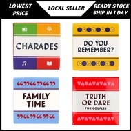 Charades Truth Or Dare Card Game for Family Friends Couple Mini Fun Acting & Guessing Party Board Ga