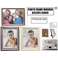 WOODEN PHOTO FRAME ACETATE COVER 6r 6x8 inches yy8033x-6X8