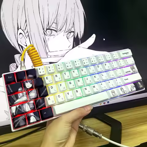 105 Keys Chain Girl Keycap Dye Sub Anime Cartoon Keycaps For 61/64/68/75/80 Cherry MX Switches Gamin
