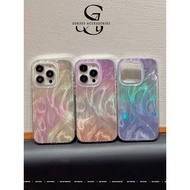 RCI903 Clarity Swirl Feather Hologram Blue Yellow Purple Phone Case For iphone 7 8 7Plus 8Plus X XS 