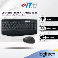 Logitech MK850 Multi-Device Performance 2.4GHz Wireless Keyboard and Mouse Combo | Bluetooth | Curve
