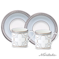 NORITAKE 春頌銀邊-AD對杯)(禮盒組)