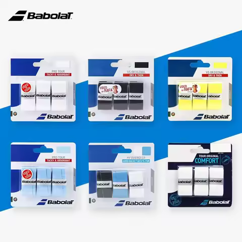 BabolaT 3PC Tennis Racket Overgrip Sweat Band Absorption Grip PU Badminton Racket Handle Grip Tennis