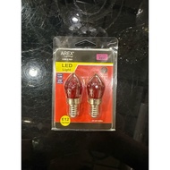 Arex E12 LED Candle Bulb RED / WARM WHITE / Bulb Lampu Garam / Lampu Sembahyang