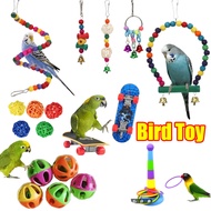 Bird Toys Bird Chewing Toy for Lovebird Parrot Toys Hanging Toy Swing Bird Cage Toy Bird Accessories