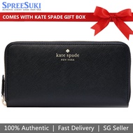 Kate Spade Wallet In Gift Box Long Wallet Marlee Large Continental Wallet Black # K7180