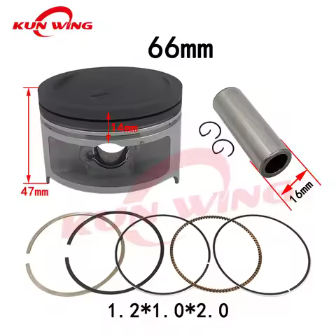66mm Bore Piston Kit Ring Gaskets for SUZUKI DR200 DR 200 DR200SE DR200S DF200 VAV-VAN 200 RV200