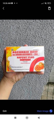 RAPCVIT PLUS 100 capsules  (Ascorbic Acid as Sodium Ascorbate + ZINC)