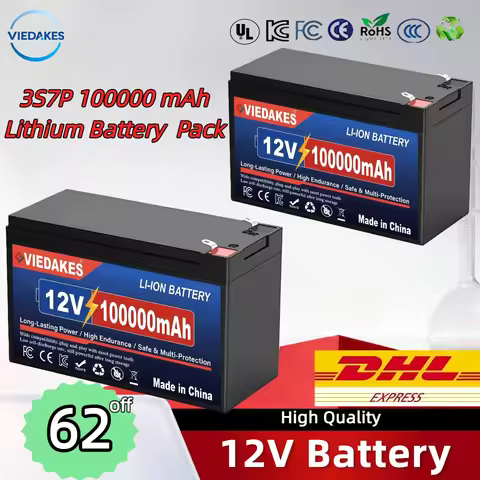 12v battery pack 20ah 3s7p LiFePO4 18650 100000mAh Rechargeable with BMS&Charger DIY Solar Lithium B