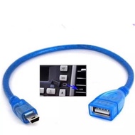 elzadobashop สายUSB2.0 Female to Mini USB Male Cable Adapter 5P OTG V3 สายต่อUSB AUX All New ISUZU