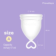 ถ้วยอนามัย FlowDays SizeA Light flow 5 สี เลือกสีได้ ใช้งานง่าย สบาย ใช้ซ้ำได้