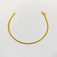 Exquisite 22K Gold Curb Chain Bracelet - 4.96g