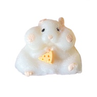 [poslajudo]  Cheese Hamster Toy Hamster Pinch Toy Cheese Hamster Squishy Toy Slow Rising Stress Relief Squeeze Toy for Kids Adults Cute Animal Sensory Fidget Toy Birthday Gift
