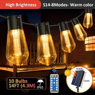 ไฟปิงปอง S14 / G50 หลอดไฟ LED 8 เมตร 20 ดวง ไฟตกแต่งกลางแจ้ง ลูกแก้ว ไฟคริสต์มาส โคมไฟปักสนาม ไฟสวน