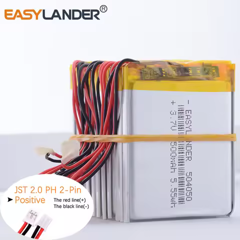 5x Silicone Wires JST2.0 2P 3.7V 2400mAh 104050 Lithium Li-ion Polymer Battery 304050 404050 504050 