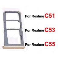 For Realme C51 C53 C55 SIM Card Tray Holder Sim Card Tray Reader Slot Replacement Parts
