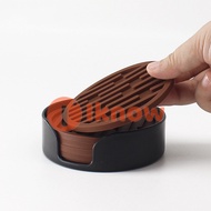 I know Silicone Drink Coasters Set of Holder Cup Coaster for Drinks Deep Grooved Absorbent Coaster P