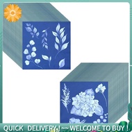 60 Sheets Cyanotype Paper Sun Print Art Kit High Sensitive Sun Paper Nature-Sun Printing Kit Drawing
