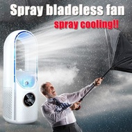 Portable Bladeless Fan With Spray Mist Fan Air Cooler Fan Humidifier Fan USB Desktop Fan electric fan Home mute timer cooling fan Led Display humidification purification