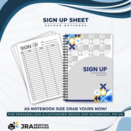 Sign Up Sheet Notebook for Schools, Offices & Visitor Registration Logs | SNB91