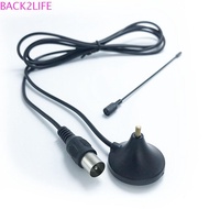 BACK2LIFE Digital Tv Antenna, Mini Free Channel TV Antenna Freeview, DVB-T Antenal Black 5dBi DVB-T/