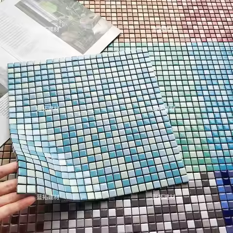 30x30cm, 1.2cm Particle Colored Ceramic Mosaic Tiles,bathroom Kindergarten Clothing Store, Bar Count