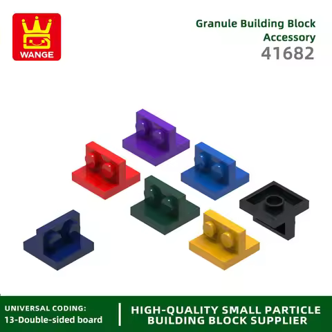 Wange123Pcs/lot 41682CenteredDouble Bracket Wall 1*2-2*2 Block Moc Color Accessories Compatible with