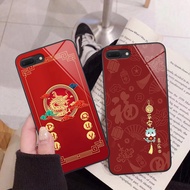 Glass Case Iphone 7 / 7 PLUS / 8 / 8 PLUS Lucky Dragon Shaped Lucky Money CNY