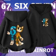 Children's Zip-Up Hoodie ROBLOX 67 SIX SEVEN 120 Cm.-150