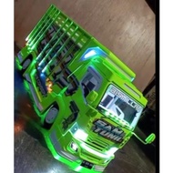 MINIATUR TRUK OLENG TRUK OLENG KAYU ASLI TRUK OLENG FULL VARIASI LAMPU