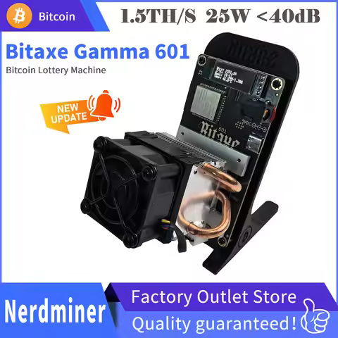 Bitcoin Miner Bitaxe Gamma 601 1.5TH/S 25W Ultra Low Power SHA256 Home Crypto Solo Mining ASIC