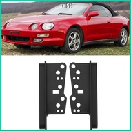 CRE 2-DIN Black Side Mount Bracket Pair for Console Head Unit Opening Alignment