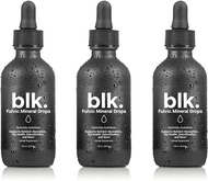 blk. PH 8+ Natural Mineral Alkaline Water Drops Electrolyte Infused with Fulvic and Amino Acids, Zer