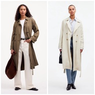 Coat Madewell Belted Trench Coat in Drapey Twill jacket coat NO BELT Winter Jacket Woman Winter Coat