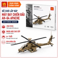 WANGE assembly toy - BOEING AH-64 APACHE FIGHTER HELICOPTER MODEL code 4007