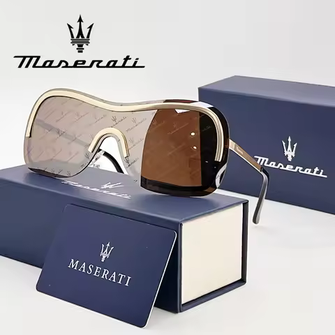 MASERATI Sunglasses New Fashion goggles Stylish Unframed Metal rimmed Shades for Men Women Cool Pose