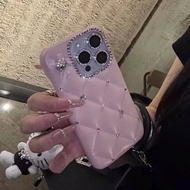 เคสโทรศัพท์มือถือ Apple 16Promax แบบใหม่ 17 ลายหนังเพชรน้ำ 15Promax 14Promax 13 ป้องกันการตกหล่น สไต