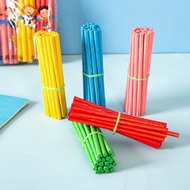 Elementary School Students Color Counting Stick Learning Aids 100 Pieces 8CM Bamboo Math Stick Math 