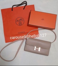 襯衫抵玩 🔥 Hermes Constance Long Wallet 長銀包 風衣灰 S2 不是CTG to go