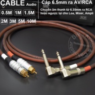 6mm mono to AV lotus cable 1 DIYbag 0.5M to 5M - 6.5mm to RCA