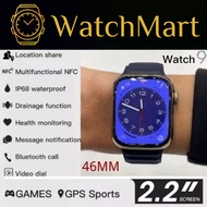 Smart Watch 9 2.2inch 46mm Bluetooth Call GPS Tracking Games Sports Smart Watch Women Men  Upgrade V
