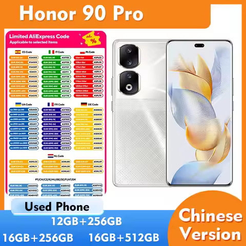 Honor 90 Pro 5G 6.78inches 2700x1224px 200MP main camera 5000mAh Android Used Phone