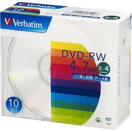 Verbatim DVD-RW for data Repeated recording 4.7GB 10 sheets Silver disc 2-4x speed DHW47Y10V1