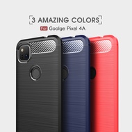 Google Pixel 4A Fashion Slim Carbon Fiber TPU Soft Silicone Phone Case