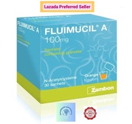 FLUIMUCIL A 100MG SACHET 30S - CLEARS PHLEGM